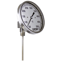 SOR Bimetal Thermometer, Adjustable Angle