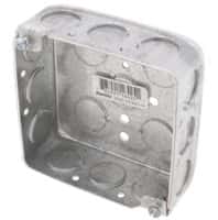 5215112 Steel City 4x4 Box 1-1/2" Deep with 1/2" Knockouts