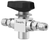 Swagelok Trunnion Ball Valve Special Alloy Materials 83 Series, 3-Way Valve