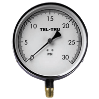 Tel-Tru Mechanical Contractor Pressure Gauge, Model 52