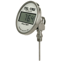 Tel-Tru Direct Thermometer, Digi-Tel 5" Case