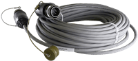 TURCK Male to Female Military Style Cable, 6 pin, 23m, TPE/Charcoal Gray / With Closure Caps