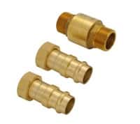 1" Press Brass In-Line Spring Loaded Check Valve w/ Dual Union Ends (Lead Free) 