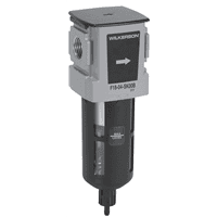 Wilkerson F18 Series Modular Particulate Filter, Port Sizes 1/4, 3/8 1/2; Flows to 82 SCFM