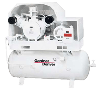 Reciprocating  Air Compressor PureAir Series on Horizontal Tank.png