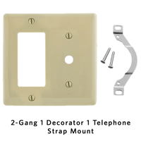 2-Gang 1 Decorator 1 Telephone, Strap Mount.png