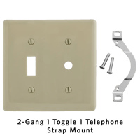 2-Gang 1 Toggle 1 Telephone, Strap Mount.png