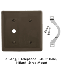 2-Gang, 1-Telephone 0.406 Hole, 1-Blank, Strap Mount.png