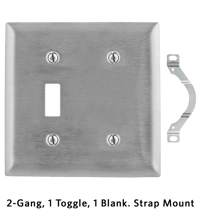 2-Gang, 1 Toggle, 1 Blank, Strap Mount.png