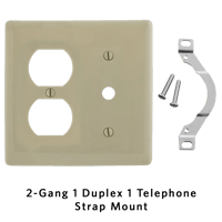 2-Gang 1 Duplex 1 Telephone, Strap Mount.png