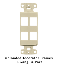 Unloaded Decorator Frames - 1-Gang, 4-Port.png