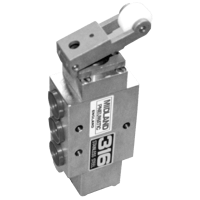 Midland-ACS 1/4" Mechanically Operated Spring-Return Spool Valve, 1500 Series