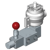 Midland-ACS 1/2" Pilot Operated Spring-Return Spool Valve, 1600 Series