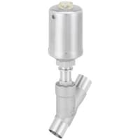 Type 2060 Pneumatically Operated 2/2-Way Angle Seat Valve with Stainless Steel Actuator