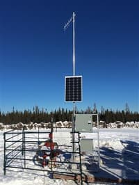 SCADA power system, with solar panel