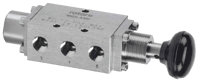 Midland-ACS 1/4" Manually Operated Spring-Return Spool Valve, 1500 Series