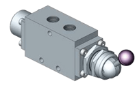 Midland-ACS 1/4" Manually Operated Spring-Return Spool Valve, 1500 Series
