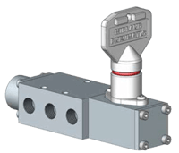 Midland-ACS 1/4" Manually Operated Spring-Return Spool Valve, 1500 Series