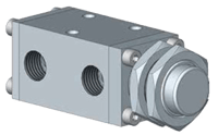 Midland-ACS 1/4" Manually Operated Spring-Return Spool Valve, 1500 Series