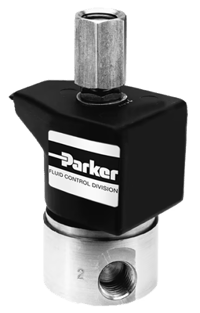 Parker 3-Way Normally Open, Pressure in Sleeve-Out Body, ¼" NPT General-Purpose Solenoid Valves