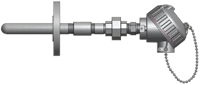 MgO Thermocouple Pipe Wells with Self-Contained, Spring-Loaded Elements and Optional Transmitters