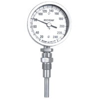 Heavy-Duty Navy Type Bi-Metal Thermometer
