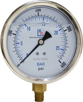 Model BRLF200 Lead Free Liquid Filled Pressure Gauge