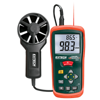 AN200 CFM/CMM Mini Thermo-Anemometer with Built-In Infrared Thermometer
