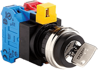 HW 22 mm Heavy-Duty 2-Position Key Switch