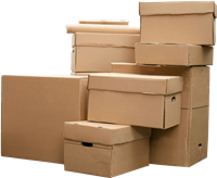 Various Shapes and Sizes of Corrugated Cardboard Boxes with Lid