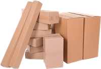 Various Shapes and Sizes of Corrugated Cardboard Boxes