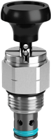 2-Position, 2-Way Normally Closed Poppet Type Manual Valve