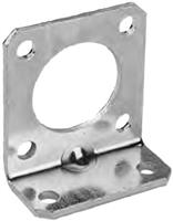 OSP-P Series, Linear Drive Accessories: End Cap Mountings - Type B Ø 16 to 32 mm