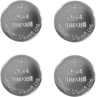 Button Cell Batteries, Type LR 44, 1.5 Volt (4 Off)