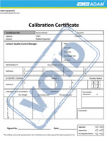 Calibration Statement: In-House for F1 1 g - 500 g Set