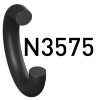 Nitrile-Butadiene Rubber O-Ring, 75 Shore A, Broad Applicability, Black, (Praedifa Series N3575-75) 