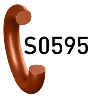 Silicone Rubber O-Ring, 50 Shore A, General-Purpose, Red Coloring (Praedifa Series S0595-50) 