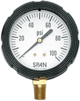 2.5” Span Liquid Filled Pressure Gauge