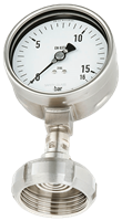 Model DSS19F Pressure Gauge per EN 837-1 with Mounted Diaphragm Seal