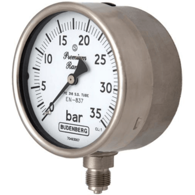 Budenberg Bourdon Tube Pressure Gauge, 966GP