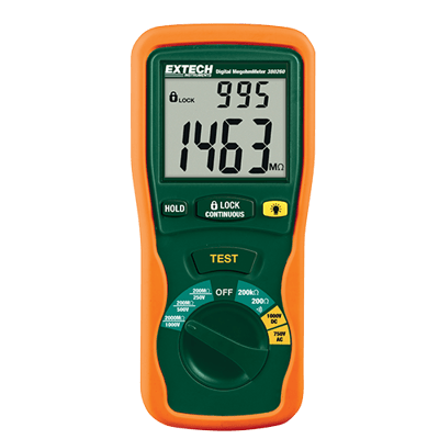 Extech Autoranging Digital Megohmmeter, 380260