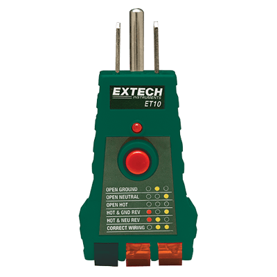Extech GFCI Receptacle Tester, ET10