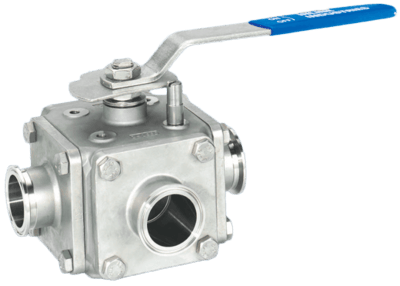 507F 3/4/5-Way Sanitary Ball Valve: 3" - 4"