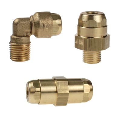Brass Push-In Fittings for Lubrication and Vacuum Systems - LF 6100