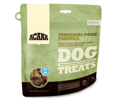 Yorkshire pork & Butternut Squash single-source dog treats