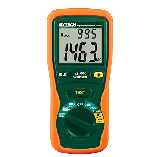 Extech Autoranging Digital Megohmmeter, 380260