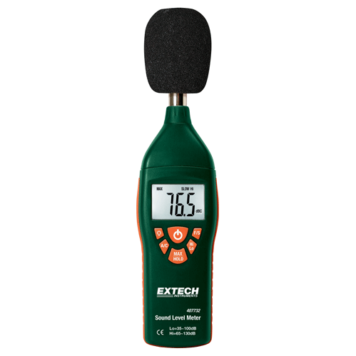 Extech Low/High Range Sound Level Meter, 407732
