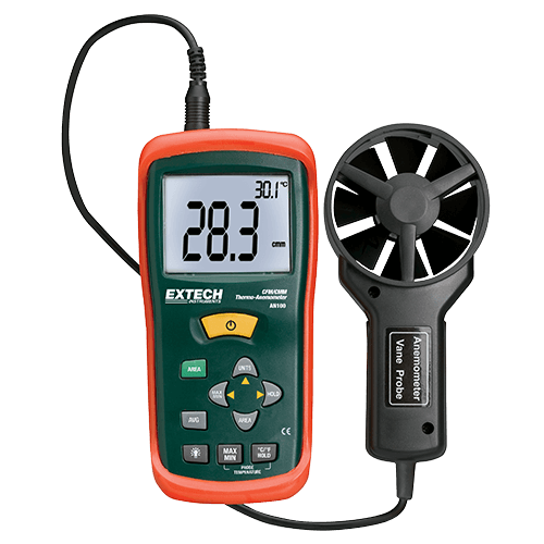 Extech CFM/CMM Mini Thermo-Anemometer, AN100
