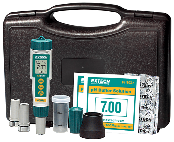 Extech ExStik® 4-in-1 Chlorine, pH, ORP and Temperature Kit, EX900