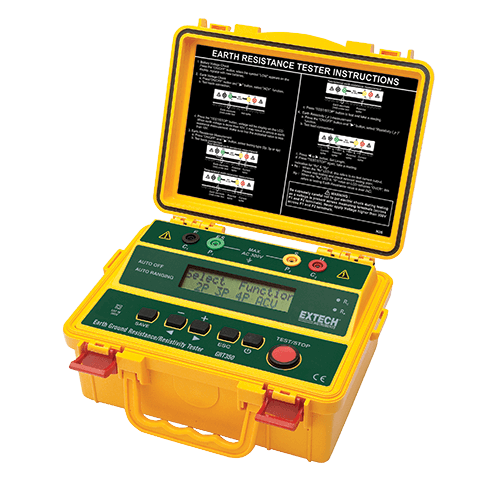 Extech 4-Wire Earth Ground Resistance/Resistivity Tester, GRT350